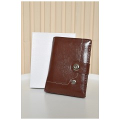 Гаманець чоловічий коричневий з екошкіри розмір 10 х 14 х 2см 193241L