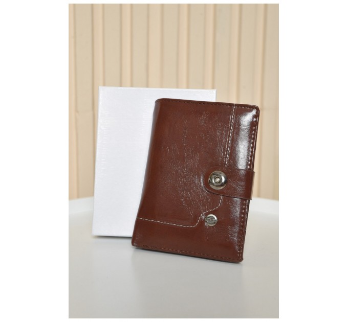 Гаманець чоловічий коричневий з екошкіри розмір 10 х 14 х 2см 193241L