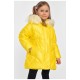 Куртка дитяча для дівчинки єврозима на штучному хутрі жовтого кольору 193343L