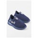 Мокасини дитячі темно-синього кольору текстиль без застібки 193459L