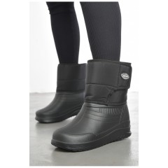 Дутики женские на меху черного цвета 193675L