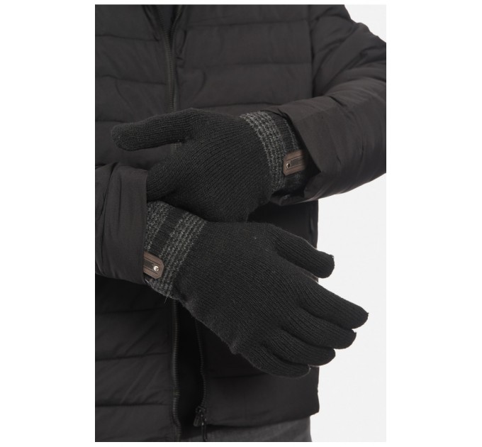 Рукавички чоловічі акрилові утеплені чорного кольору 193695L