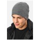 Мужская шапка на флисе серого цвета 193778L