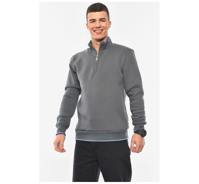 Кофта чоловіча на флісі сірого кольору 193833L