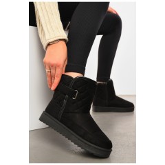 Уггі жіночі на хутрі чорного кольору 193933L