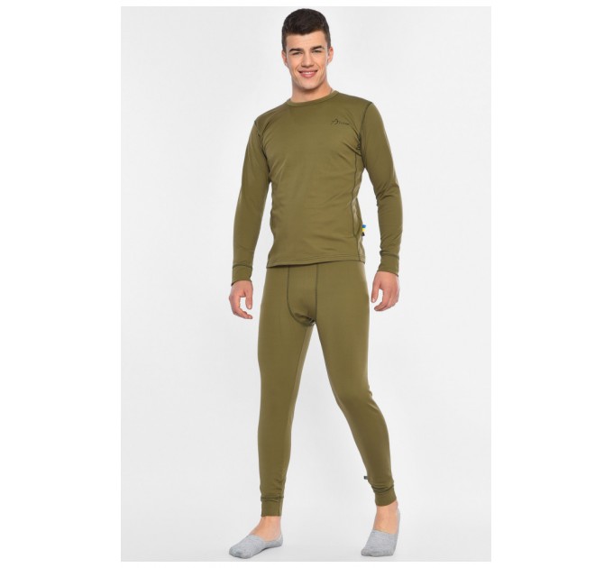 Термобілизна чоловіча на флісі кольору хакі 194109L