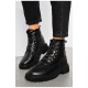 Черевики жіночі зимові чорного кольору на хутрі 194157L