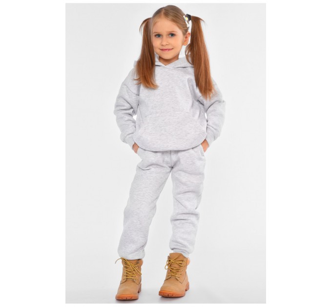 Спортивний костюм дитячий на флісі сірого кольору 194232L