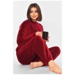 Женская пижама бордового цвета 194584L