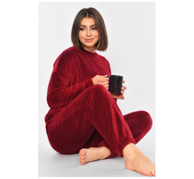 Піжама жіноча бордового кольору 194584L