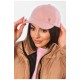 Кепка жіноча ангорова пудрового кольору 194727L