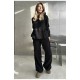 Спортивний костюм жіночий тедді чорного кольору 194809L