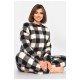 Піжама жіноча чорного кольору в клітинку 195031L
