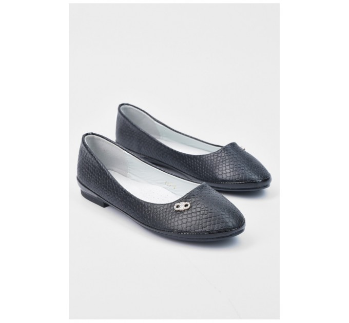 Балетки для дівчинки чорного кольору 195104L