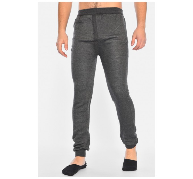 Підштанники чоловічі на флісі темно-сірого кольору 195372L