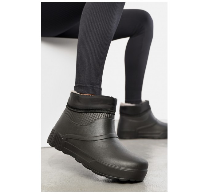 Калоші жіночі утеплені чорного кольору 195398L