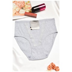 Труси жіночі напівбатальні сірого кольору 195621L