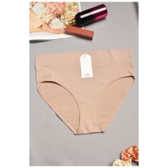 Труси жіночі напівбатальні пудрового кольору 195628L