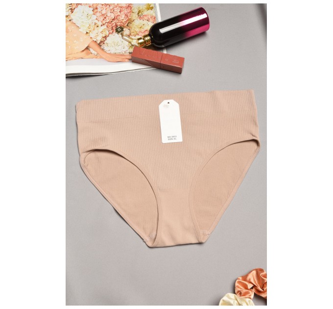 Труси жіночі напівбатальні пудрового кольору 195628L