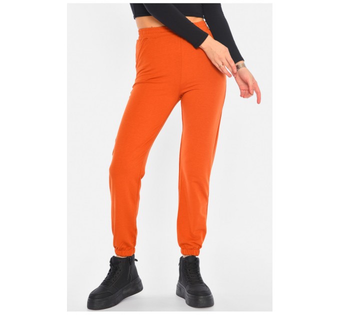 Спортивні штани жіночі теракотового кольору 195657L
