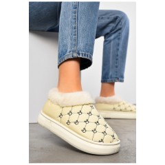 Уггі жіночі укорочені еко шкіра молочного кольору 195664L