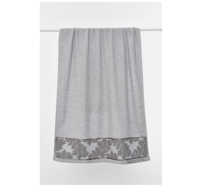 Рушник банний махровий сірого кольору 195741L