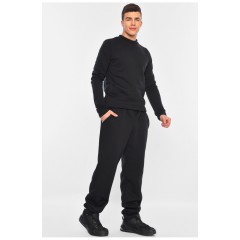 Спортивний костюм чоловічій на флісі чорного кольору 195975L