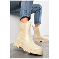 Черевики жіночі зимові бежевого кольору 196038L Черевики жіночі зимові бежевого кольору 196038L