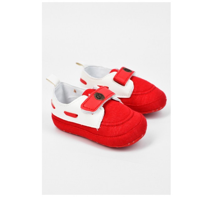 Пинетки детские для мальчика красного цвета 196146L