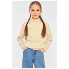 Светр дитячий для дівчинки бежевого кольору 196213L