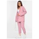 Костюм жіночий однотонний світло-рожевого кольору 196274L