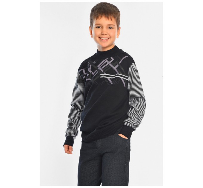 Светр дитячий для хлопчика чорного кольору 196358L