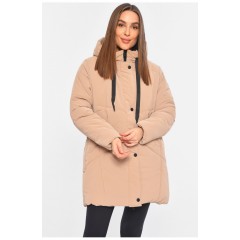 Куртка жіноча демісезонна бежевого кольору 196407L