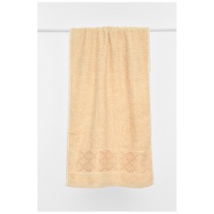 Полотенце для лица махровое бежевого цвета 196456L