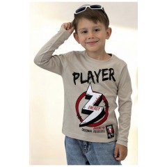Лонгслив детский для мальчика бежевого цвета 196566L