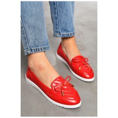 Туфлі-лофери жіночі червоного кольору 196743L