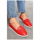 Туфлі-лофери жіночі червоного кольору 196743L