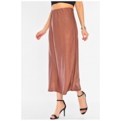 Спідниця жіноча однотонна теракотового кольору 196818L