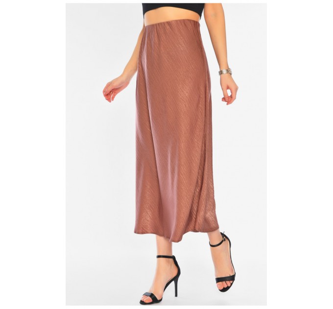 Спідниця жіноча однотонна теракотового кольору 196818L