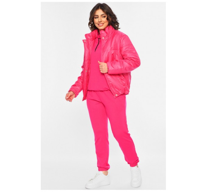 Спортивний костюм жіночий трійка рожевого кольору 196849L