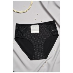 Труси жіночі напівбатальні чорного кольору 196973L