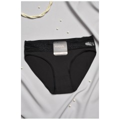 Труси жіночі напівбатальні чорного кольору 196985L