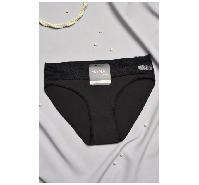 Труси жіночі напівбатальні чорного кольору 196985L