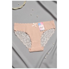 Труси жіночі однотонні бежевого кольору 197034L