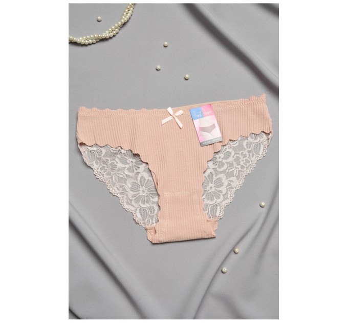 Трусы женские однотонные бежевого цвета 197034L