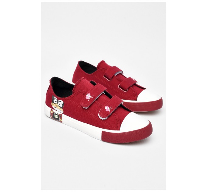 Кеди дитячі бордового кольору текстиль 197210L