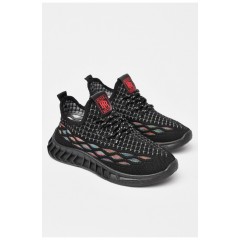 Детские кроссовки для мальчика текстильные черного цвета 197295L