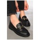 Туфлі-лофери жіночі чорного кольору 197415L