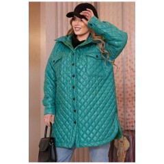 Пальто жіноче зеленого кольору 197718L