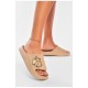 Шльопанці піна жіночі темно-бежевого кольору 199278L